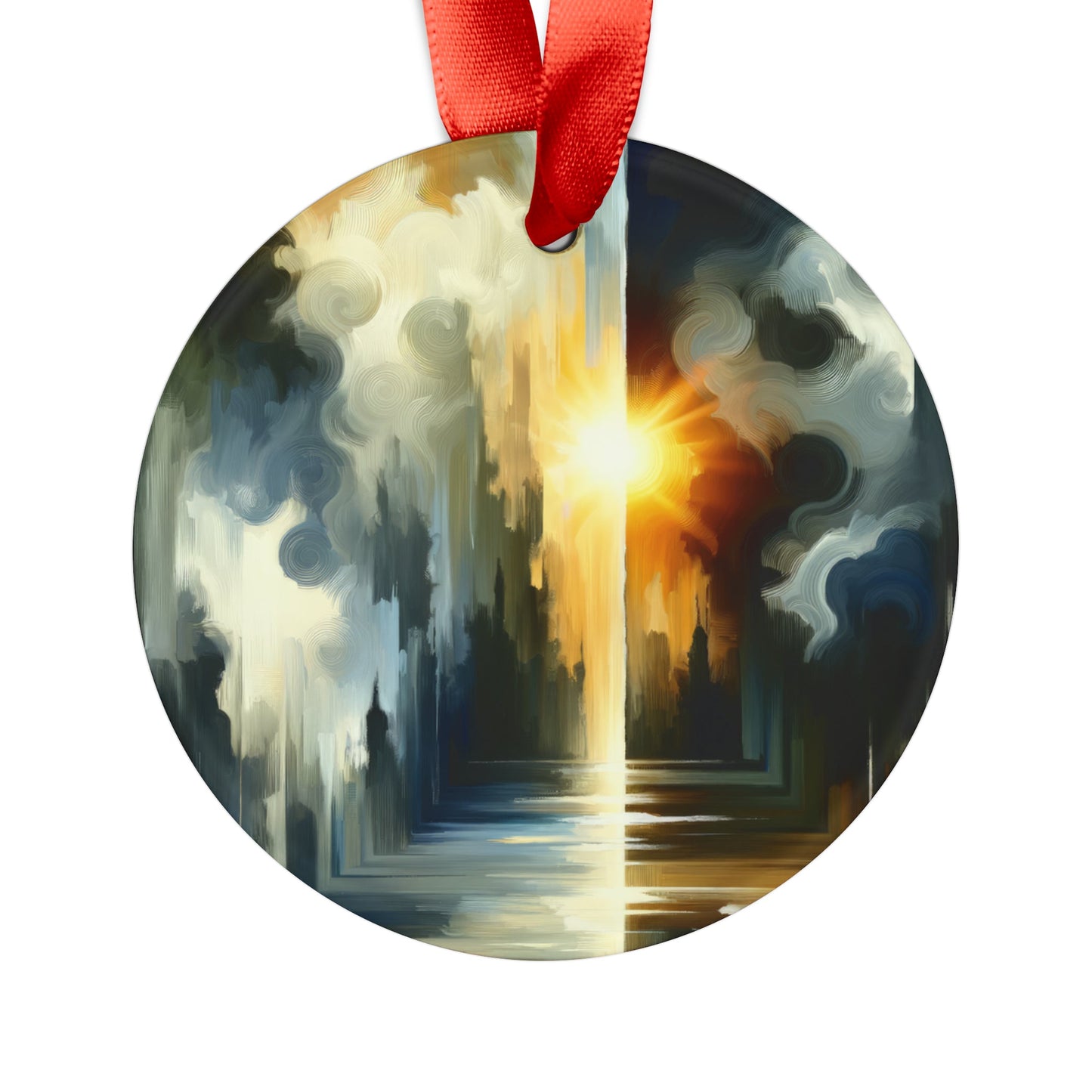 Dawn Dispels Darkness Acrylic Ornament with Ribbon - ATUH.ART