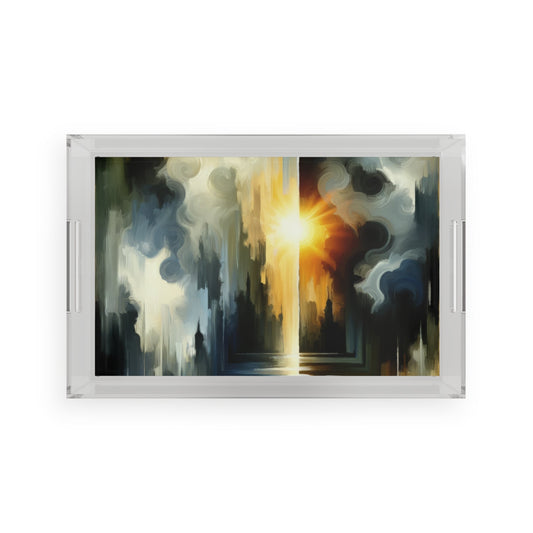 Dawn Dispels Darkness Acrylic Serving Tray - ATUH.ART