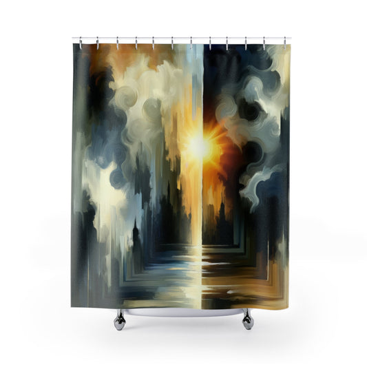 Dawn Dispels Darkness Shower Curtains - ATUH.ART