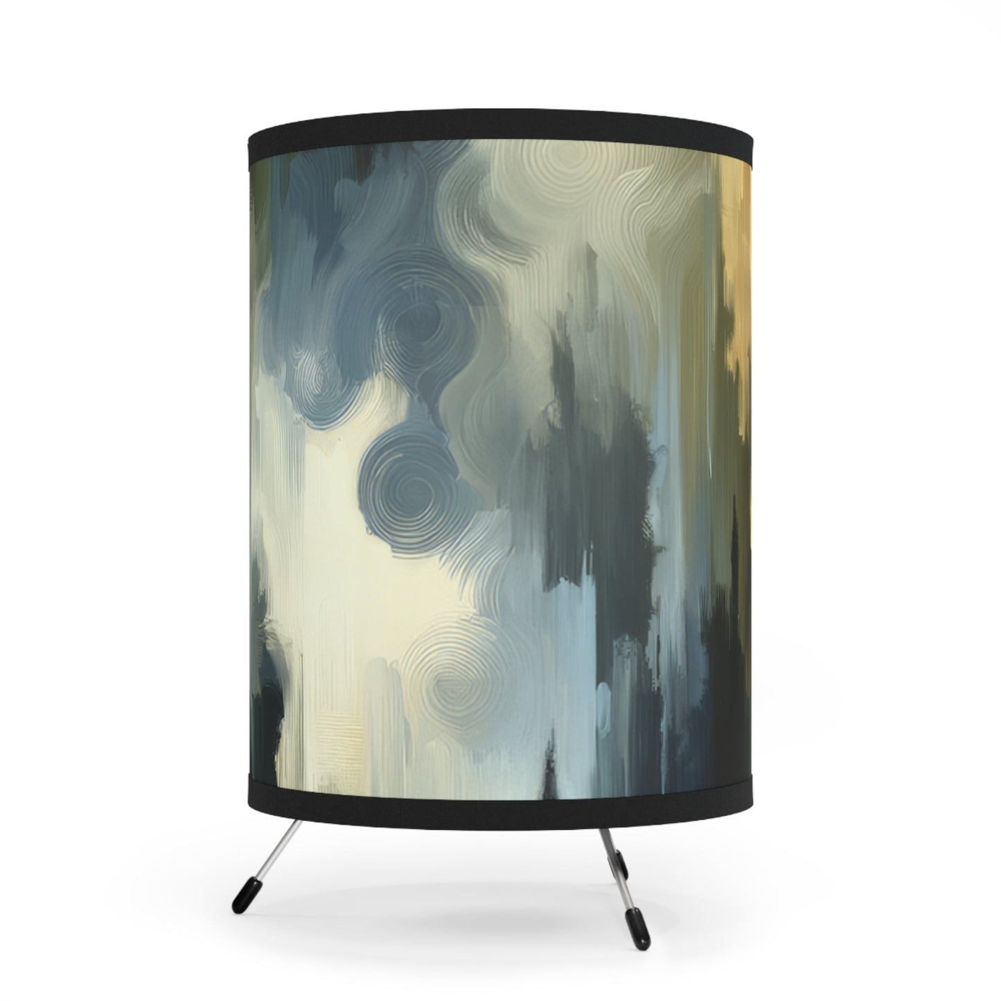 Dawn Dispels Darkness Tripod Lamp with High-Res Printed Shade, US\CA plug - ATUH.ART