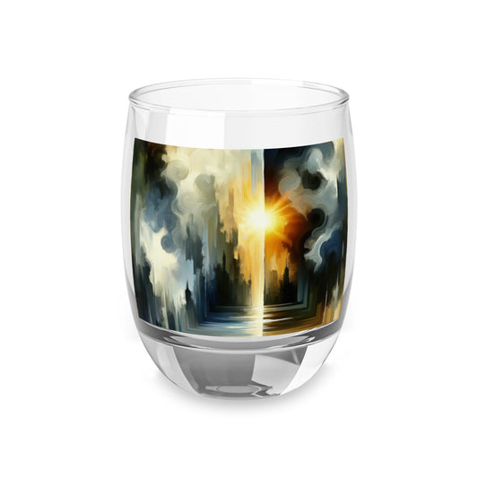 Dawn Dispels Darkness Whiskey Glass - ATUH.ART