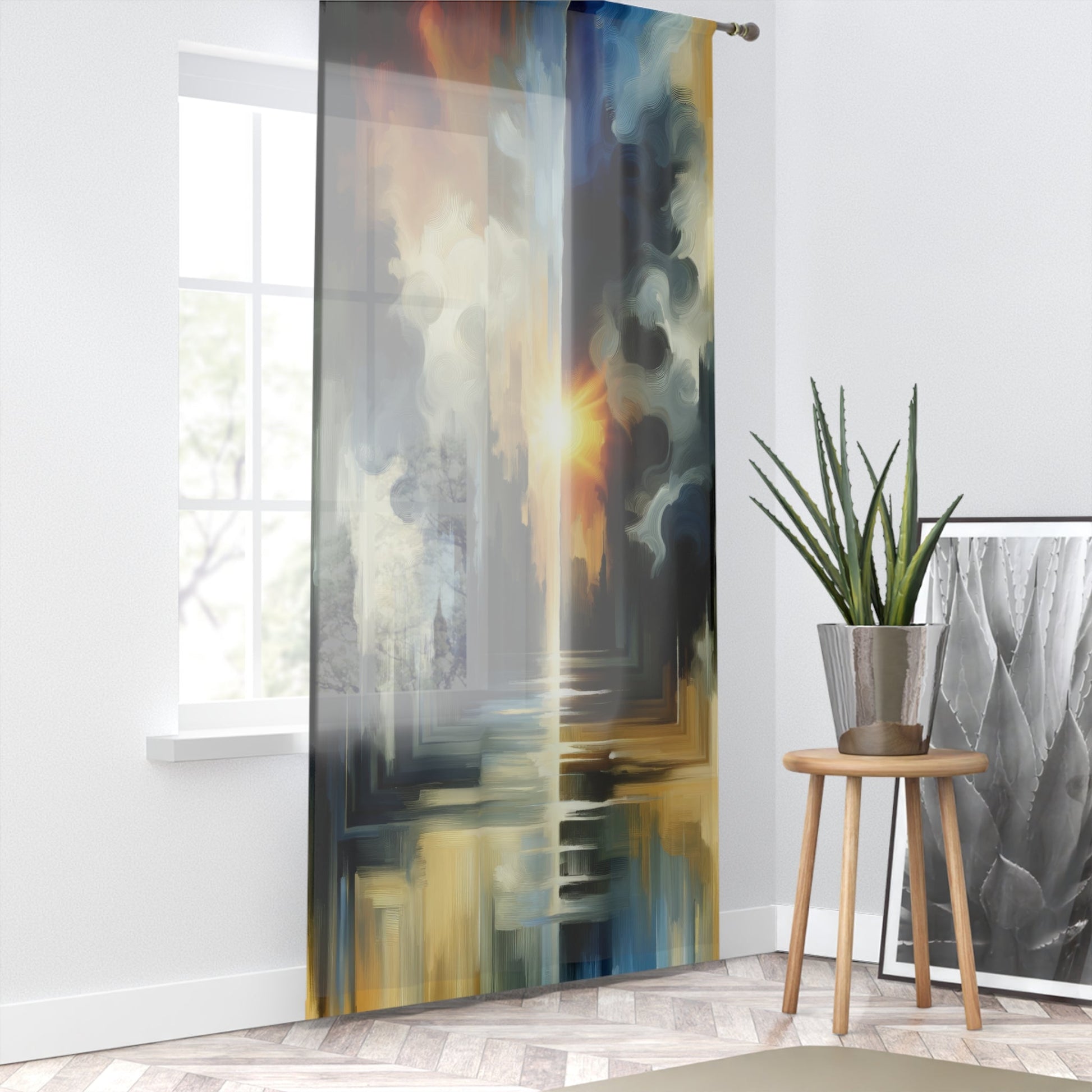Dawn Dispels Darkness Window Curtain - ATUH.ART