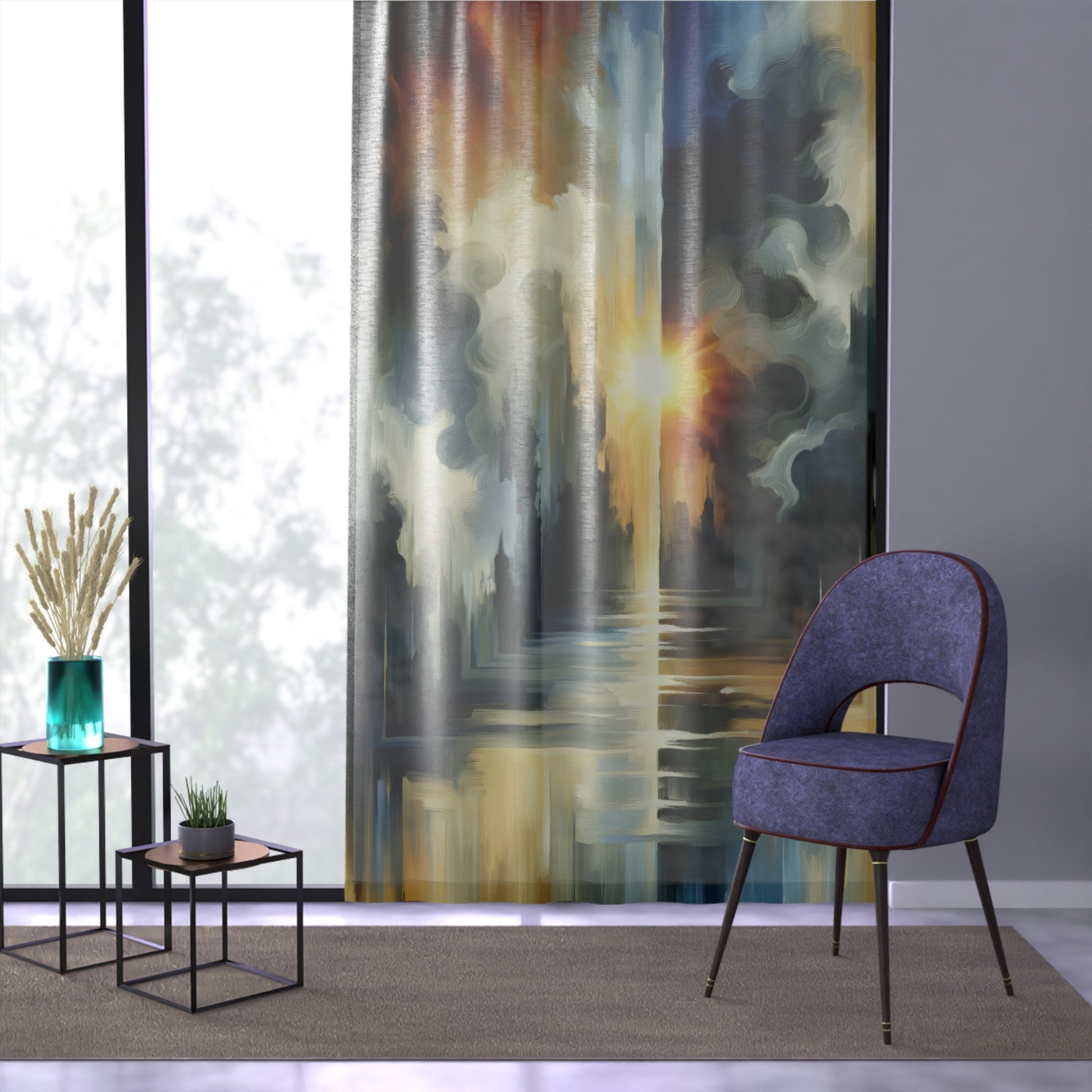 Dawn Dispels Darkness Window Curtain - ATUH.ART