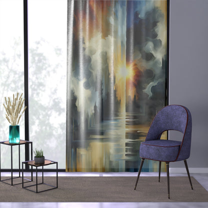Dawn Dispels Darkness Window Curtain - ATUH.ART