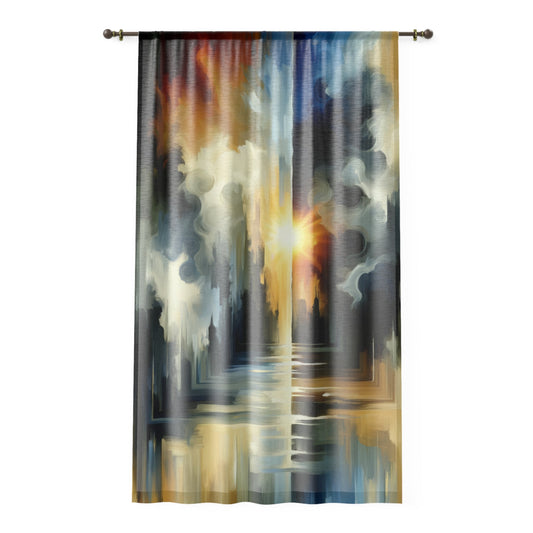 Dawn Dispels Darkness Window Curtain - ATUH.ART