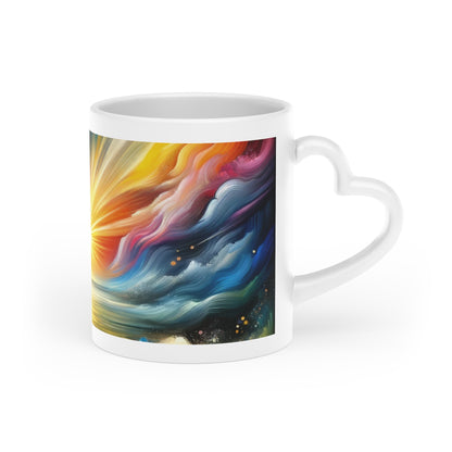 Dawn New Consciousness Heart-Shaped Mug - ATUH.ART