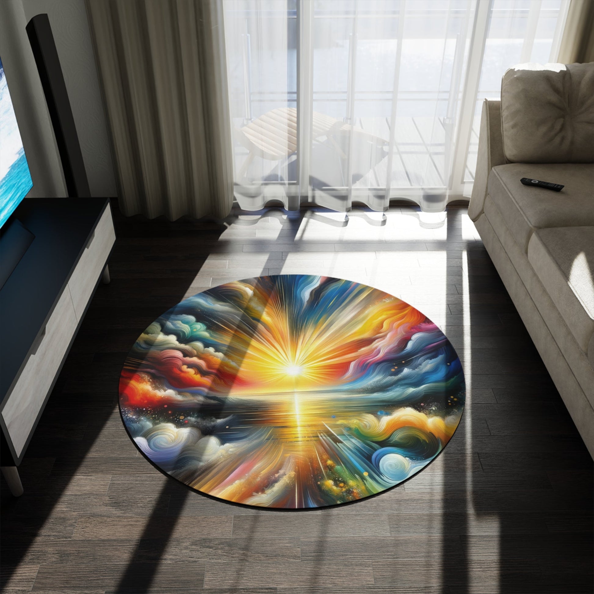 Dawn New Consciousness Round Rug - ATUH.ART