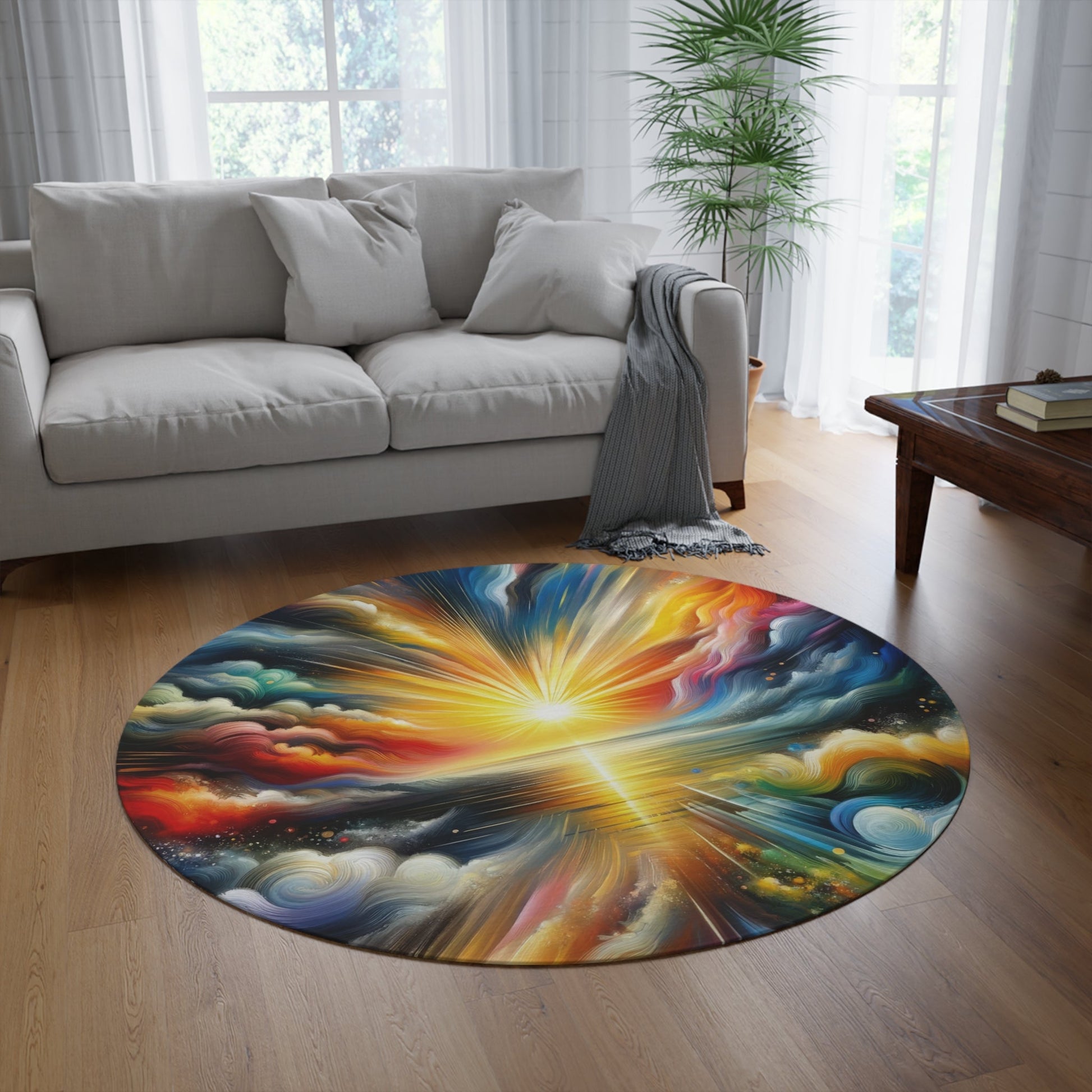 Dawn New Consciousness Round Rug - ATUH.ART
