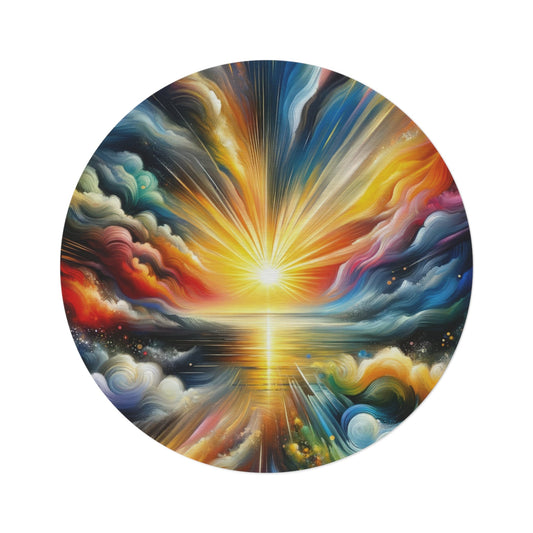 Dawn New Consciousness Round Rug - ATUH.ART