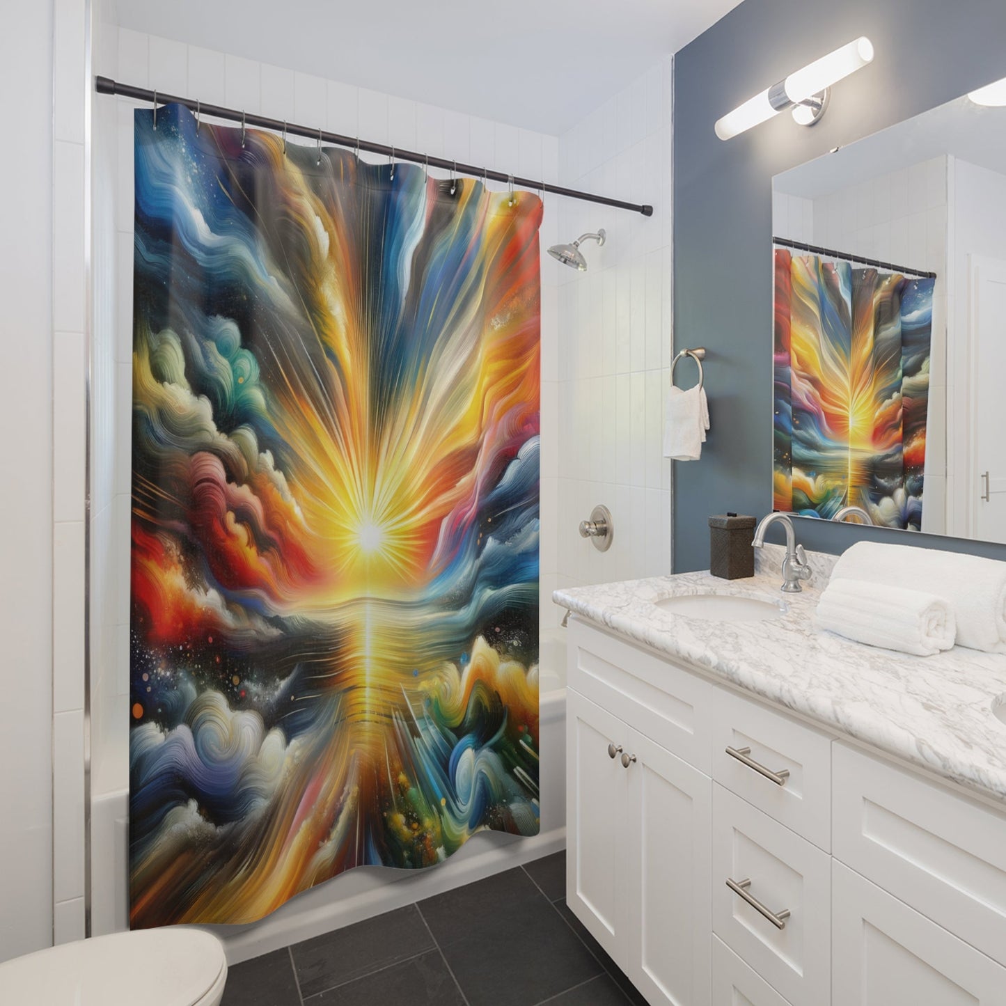 Dawn New Consciousness Shower Curtains - ATUH.ART