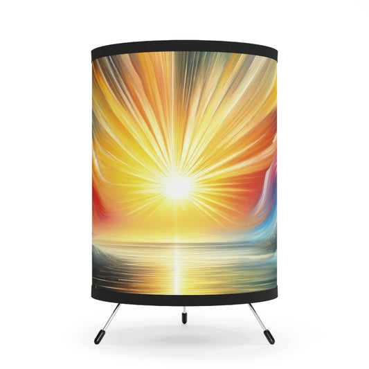 Dawn New Consciousness Tripod Lamp with High-Res Printed Shade, US\CA plug - ATUH.ART