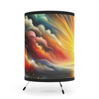 Dawn New Consciousness Tripod Lamp with High-Res Printed Shade, US\CA plug - ATUH.ART