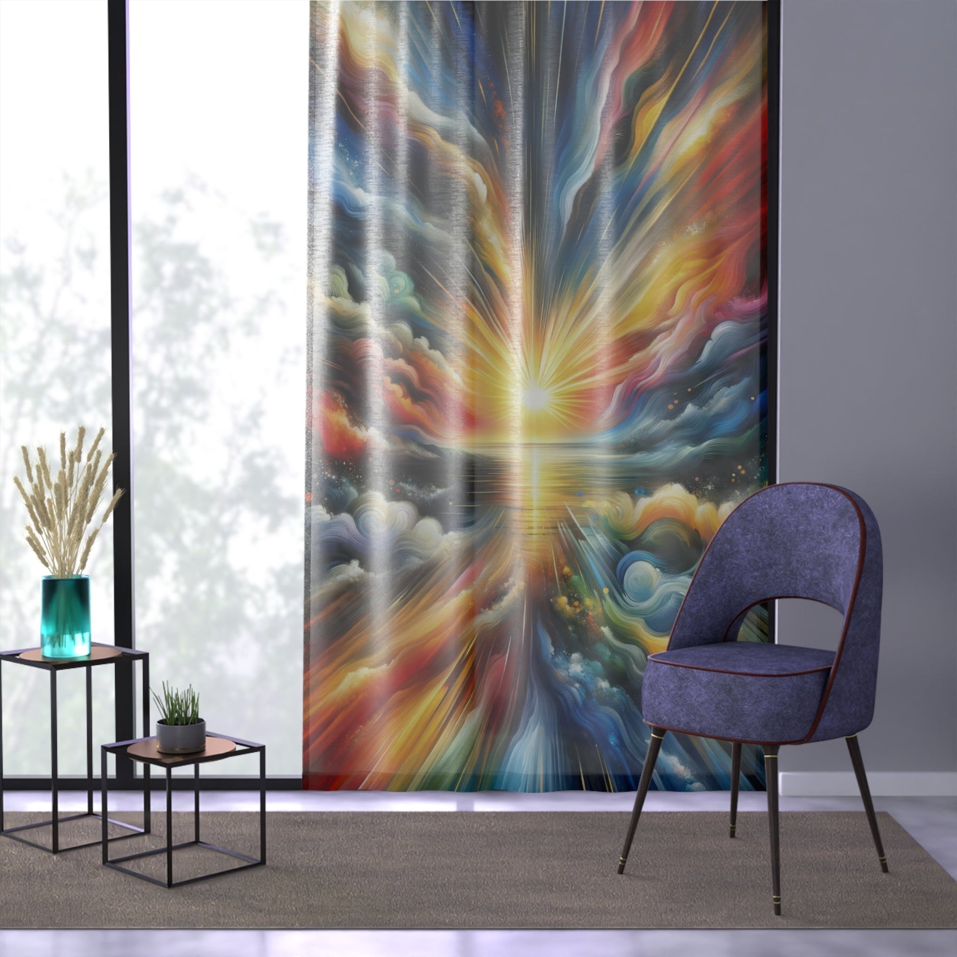 Dawn New Consciousness Window Curtain - ATUH.ART