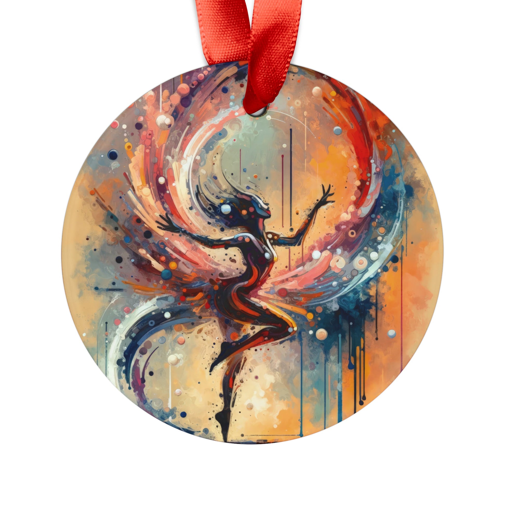 Decision Dance Tachism Acrylic Ornament with Ribbon - ATUH.ART