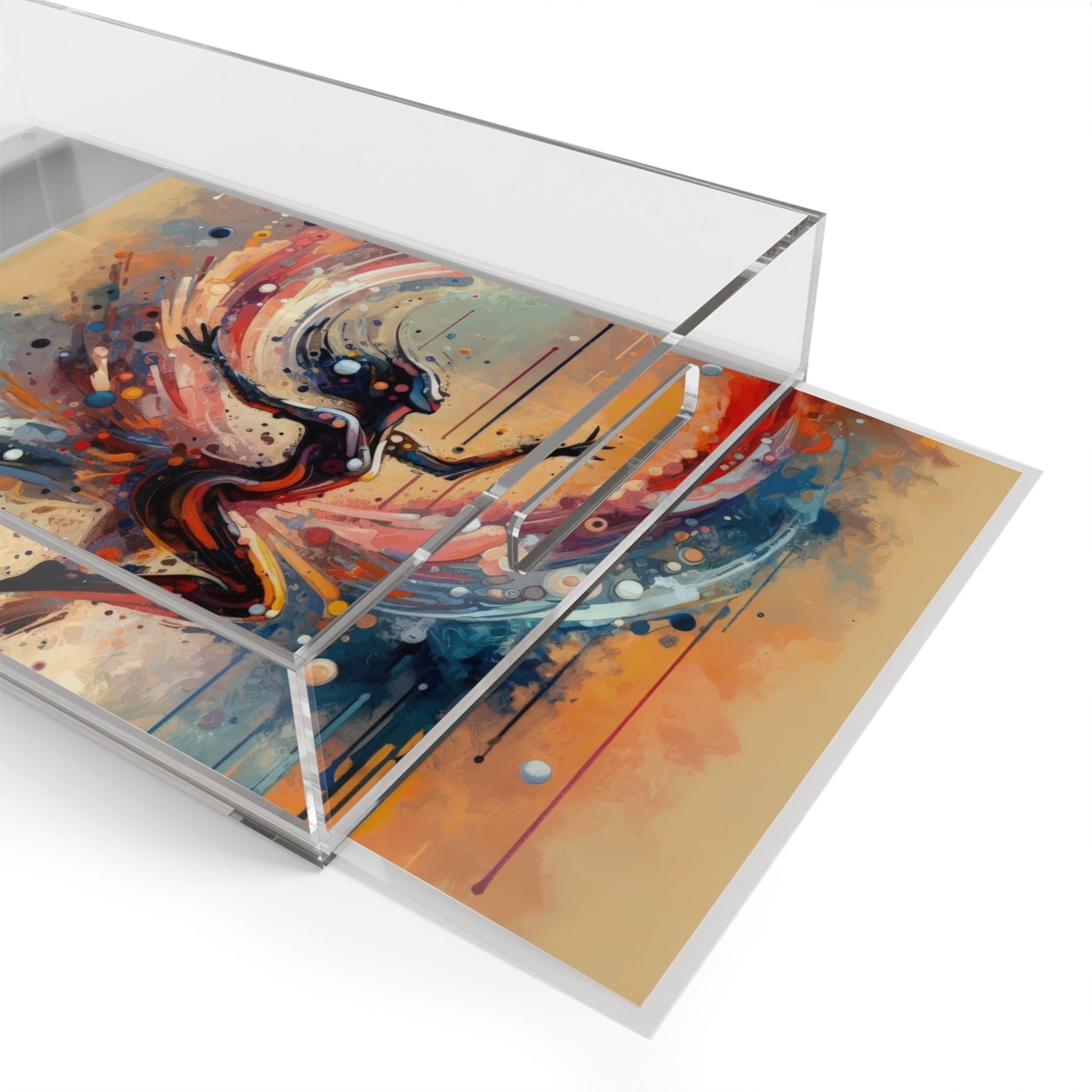 Decision Dance Tachism Acrylic Serving Tray - ATUH.ART