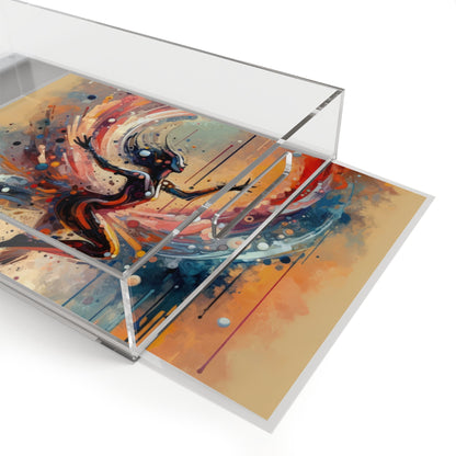 Decision Dance Tachism Acrylic Serving Tray - ATUH.ART