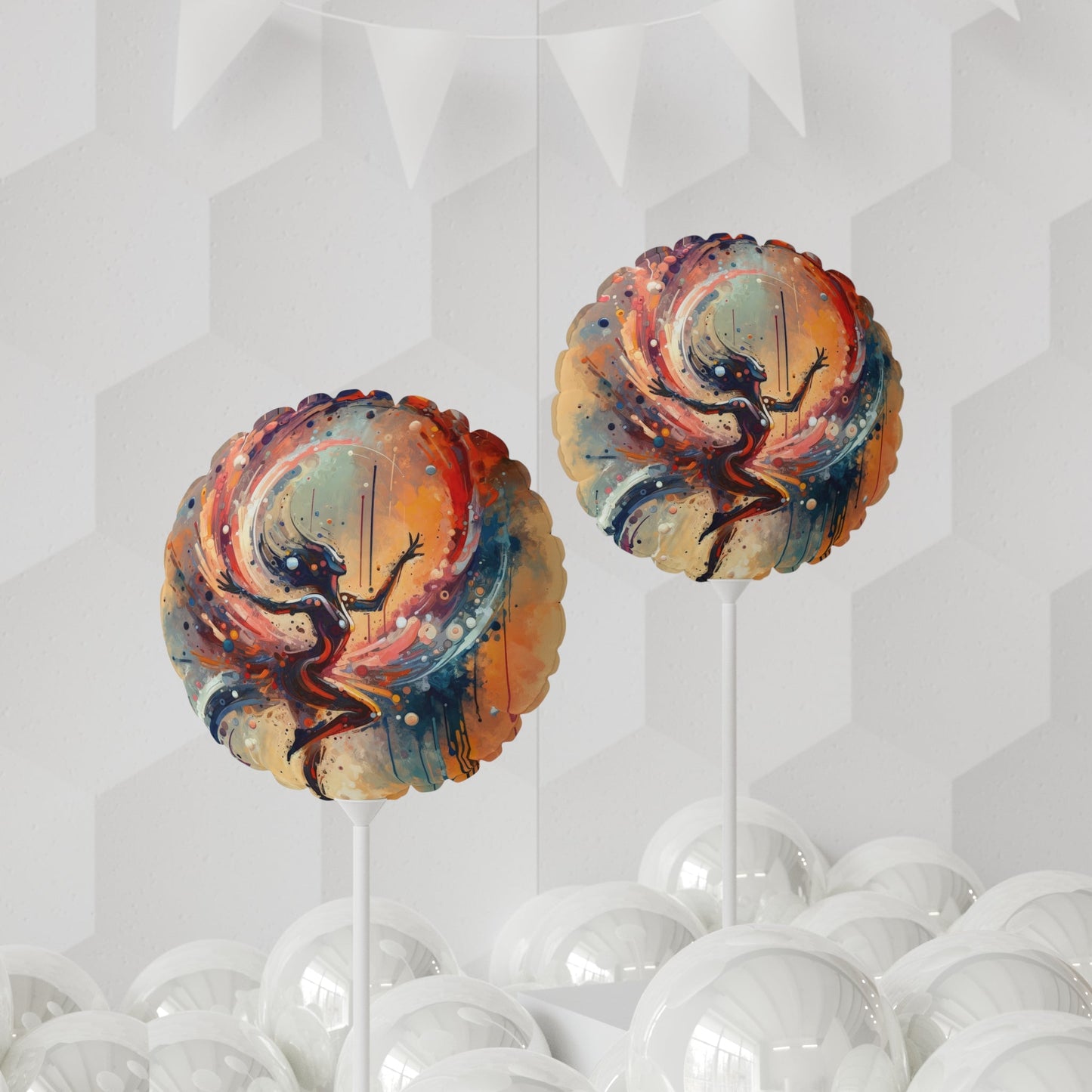 Decision Dance Tachism Balloon (Round and Heart-shaped), 11" - ATUH.ART