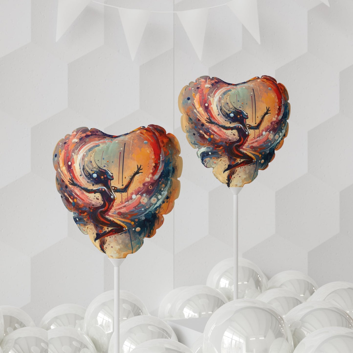 Decision Dance Tachism Balloon (Round and Heart-shaped), 11" - ATUH.ART