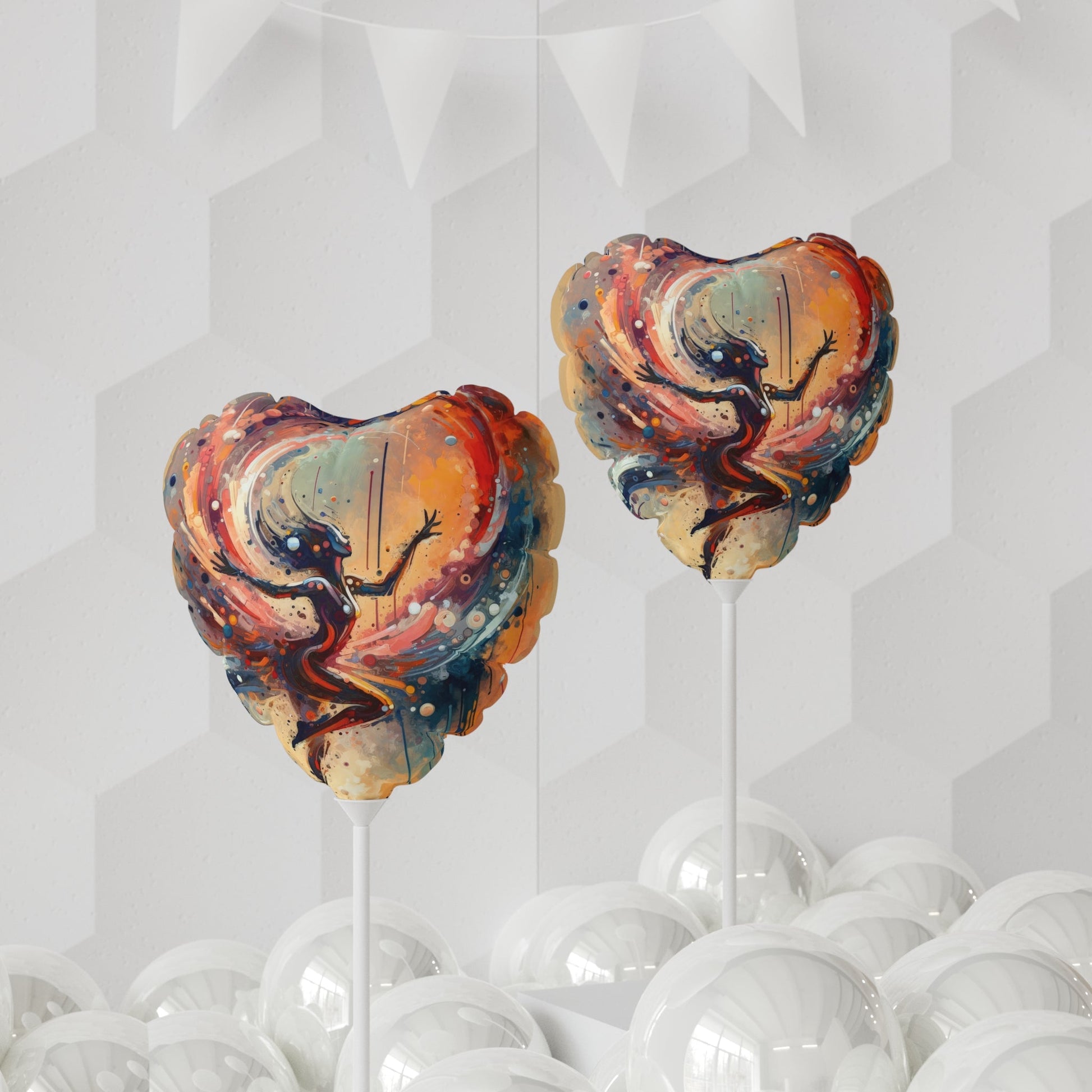 Decision Dance Tachism Balloon (Round and Heart-shaped), 11" - ATUH.ART