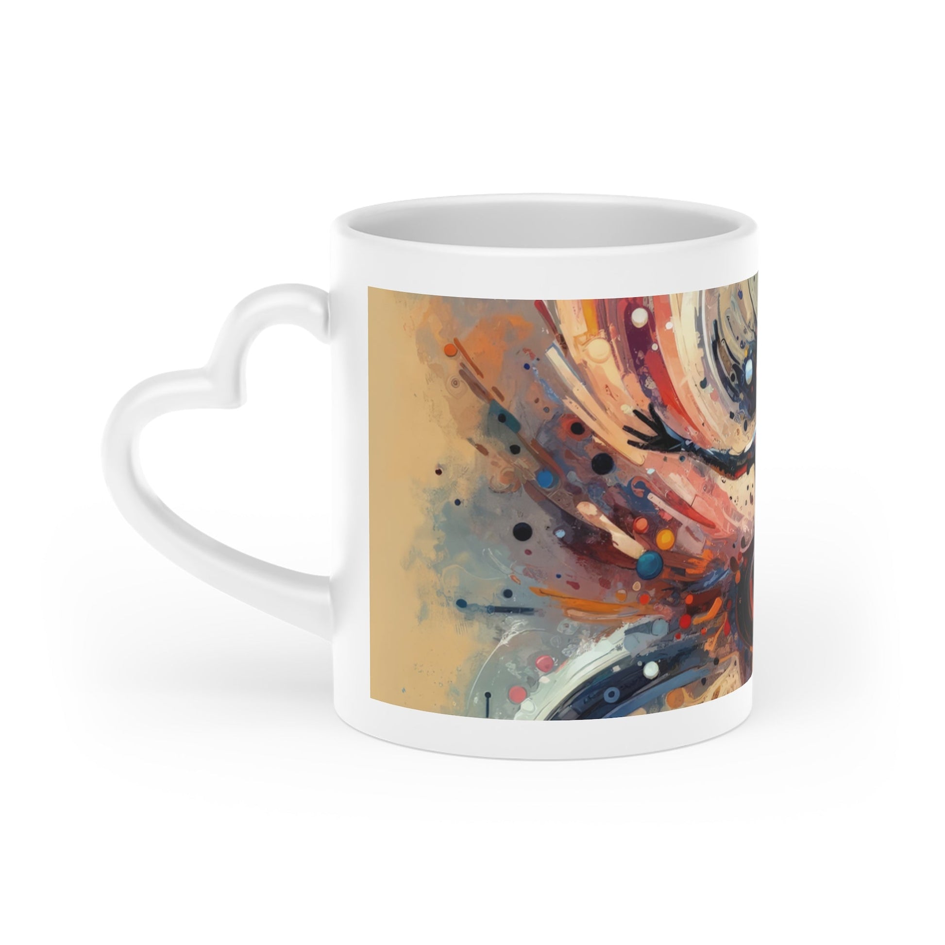 Decision Dance Tachism Heart-Shaped Mug - ATUH.ART