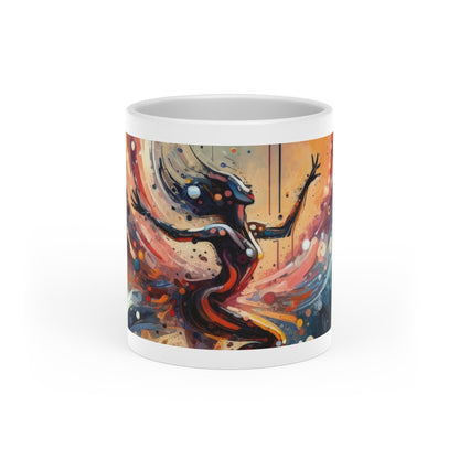 Decision Dance Tachism Heart-Shaped Mug - ATUH.ART