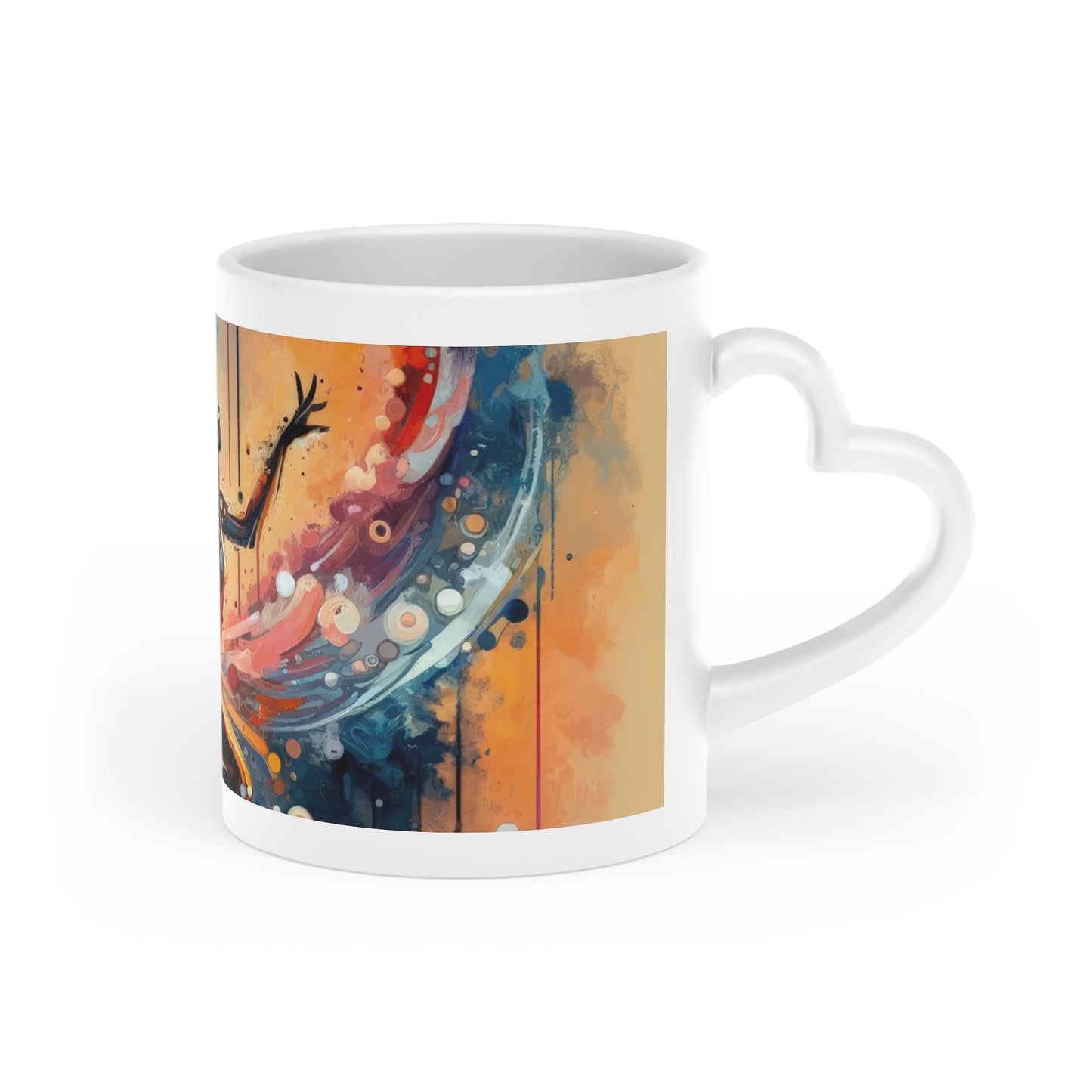 Decision Dance Tachism Heart-Shaped Mug - ATUH.ART