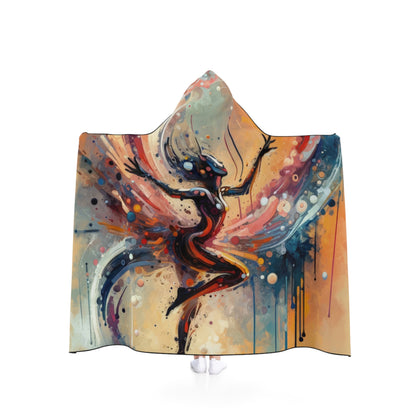 Decision Dance Tachism Hooded Blanket - ATUH.ART