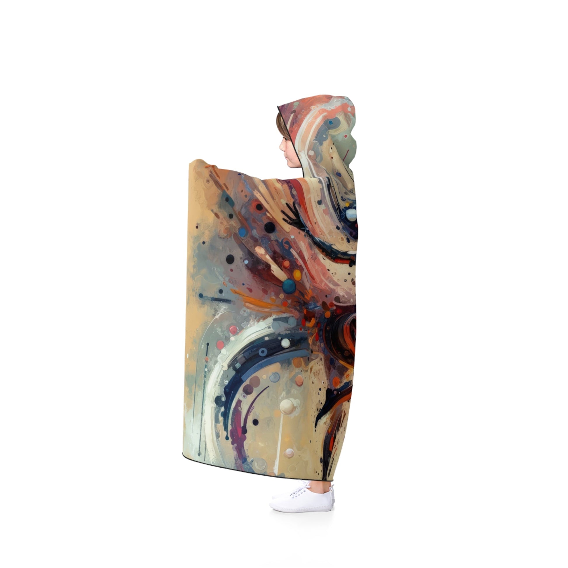 Decision Dance Tachism Hooded Blanket - ATUH.ART