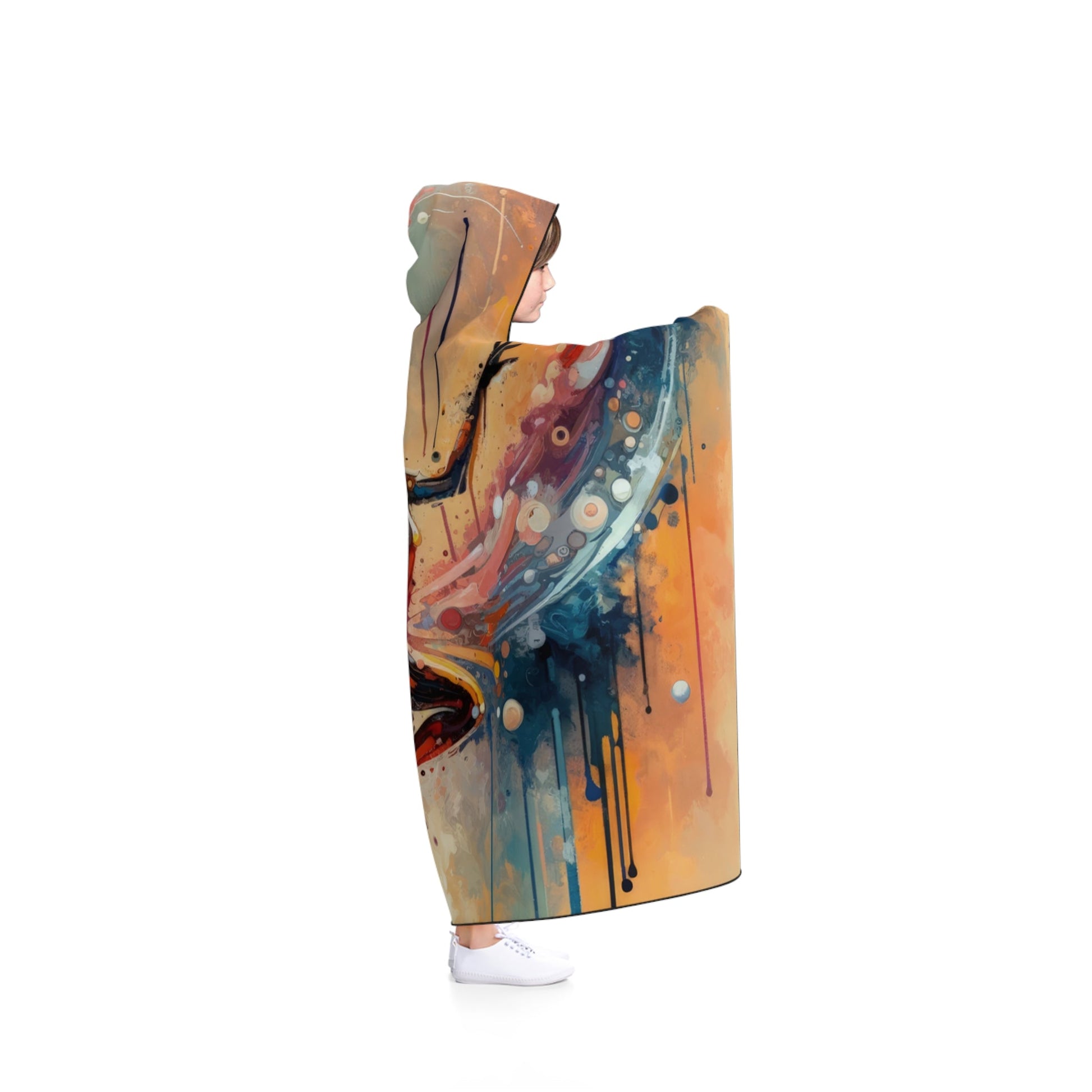 Decision Dance Tachism Hooded Blanket - ATUH.ART
