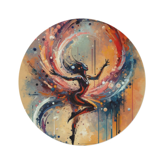 Decision Dance Tachism Round Rug - ATUH.ART