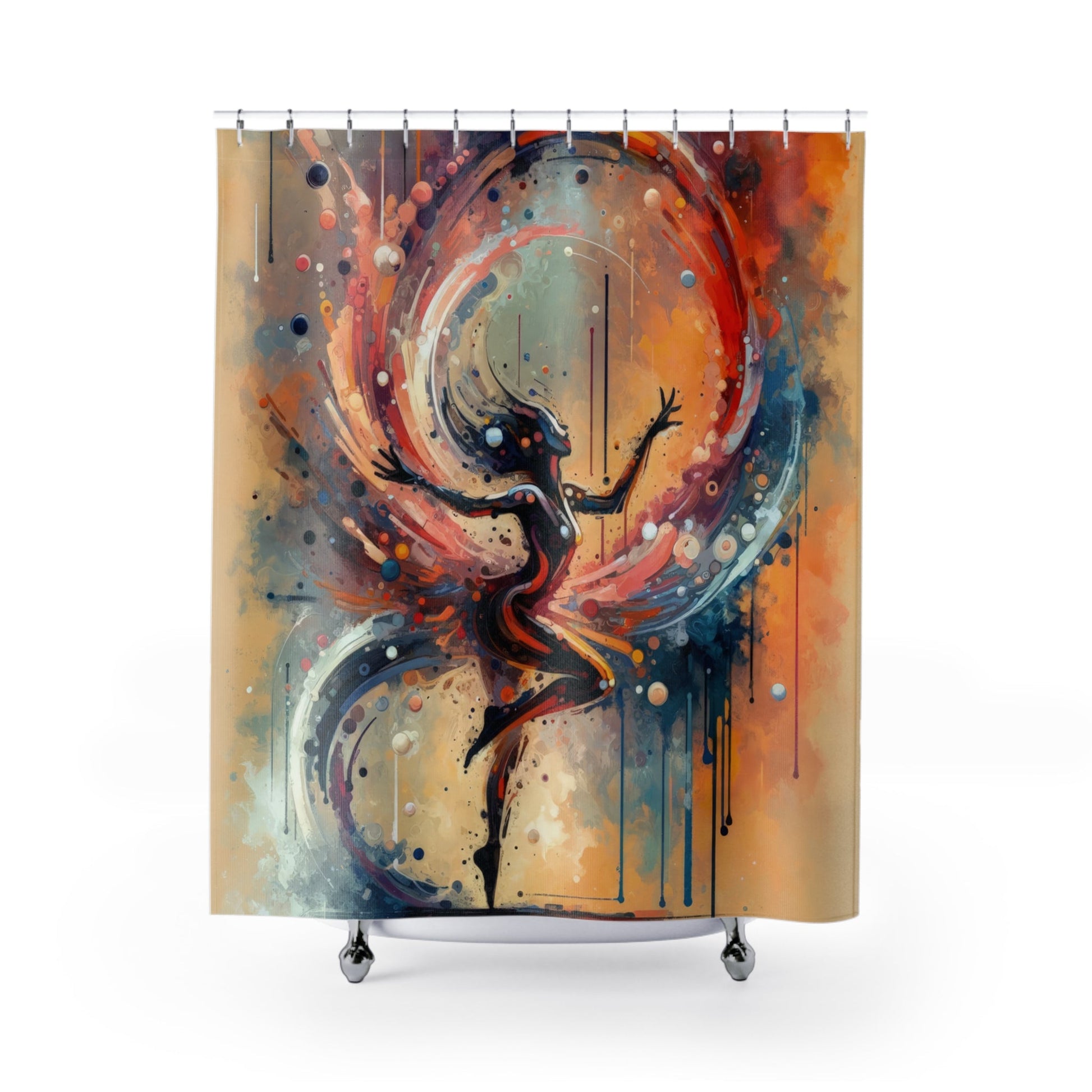 Decision Dance Tachism Shower Curtains - ATUH.ART