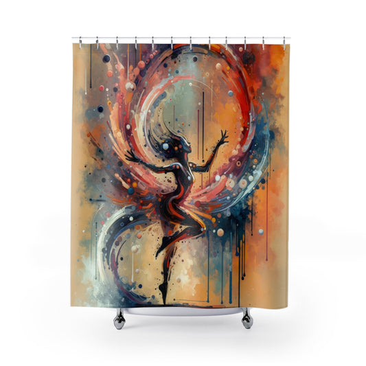 Decision Dance Tachism Shower Curtains - ATUH.ART