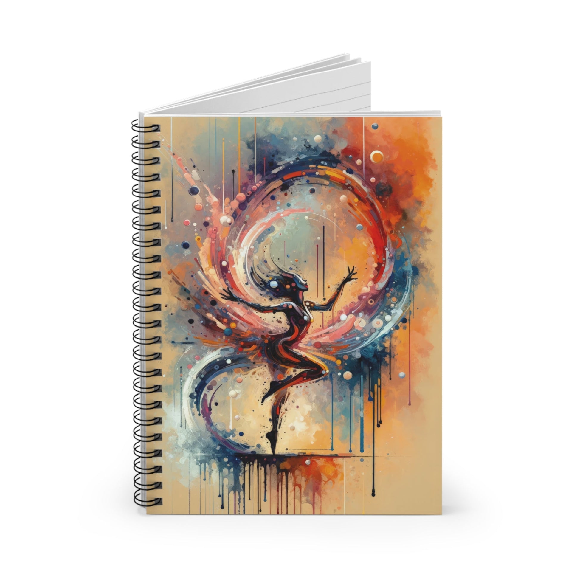 Decision Dance Tachism Spiral Notebook - Ruled Line - ATUH.ART