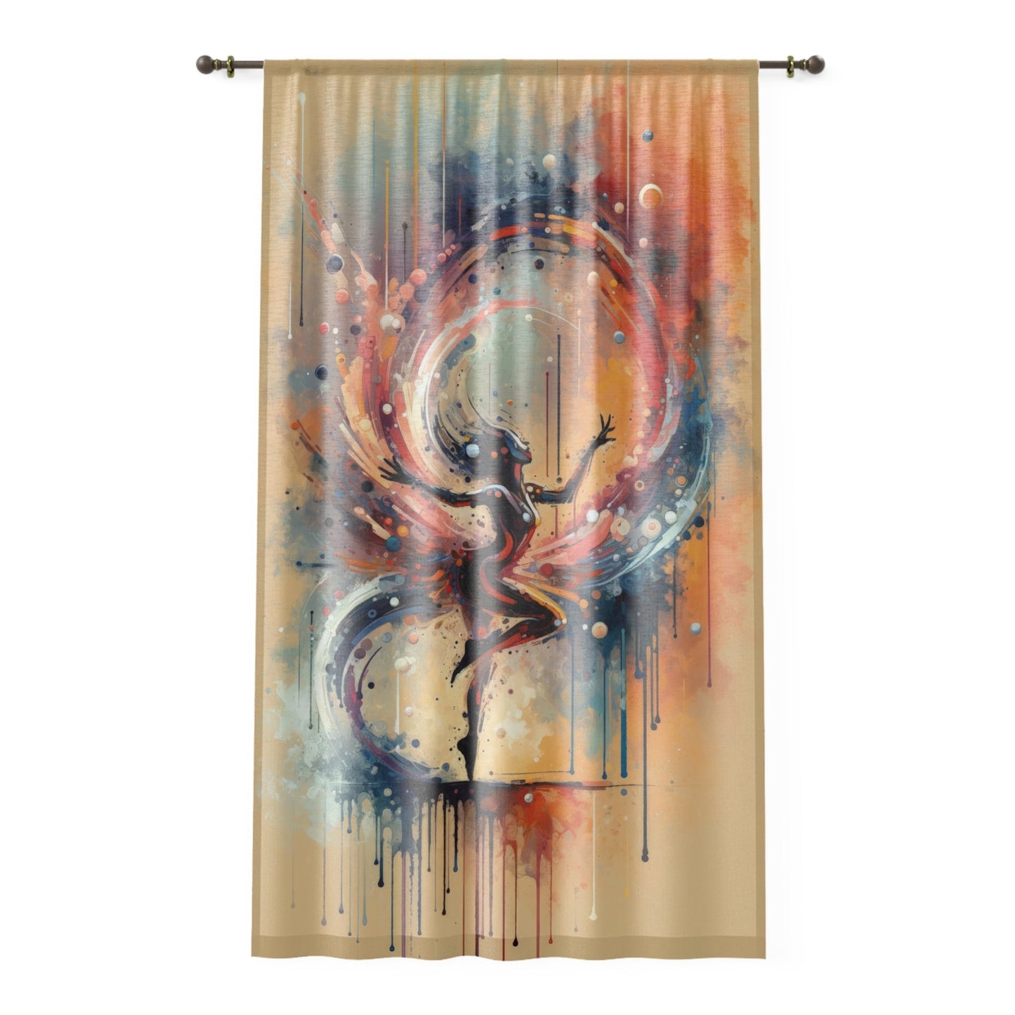 Decision Dance Tachism Window Curtain - ATUH.ART