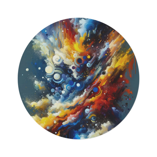 Decisive Mental Action Round Rug - ATUH.ART
