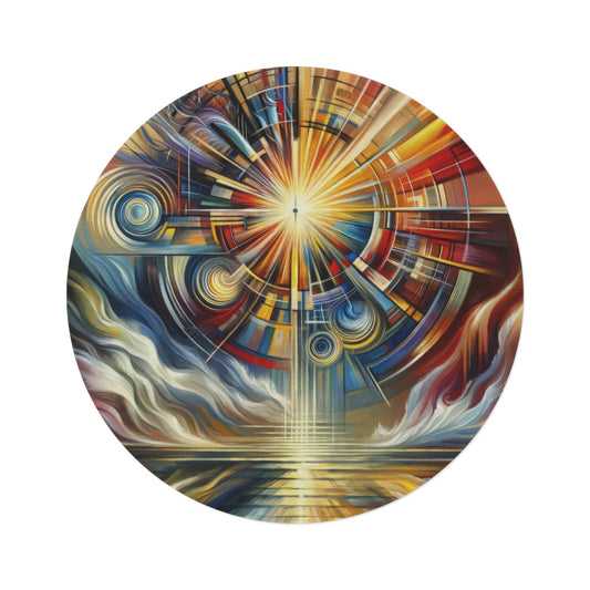 Declaration Movement Transformation Round Rug - ATUH.ART