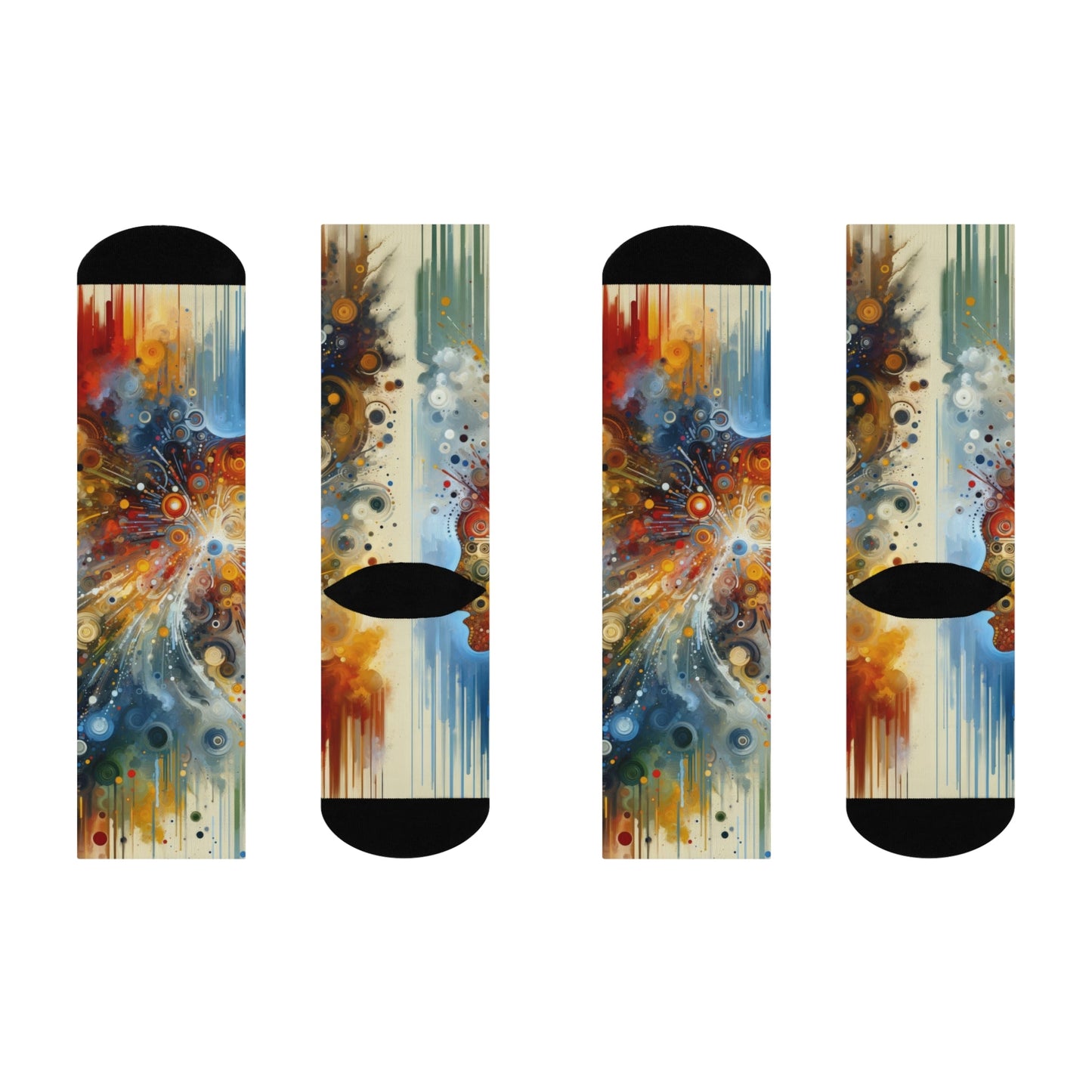 Desire Visualization Tachism Cushioned Crew Socks - ATUH.ART