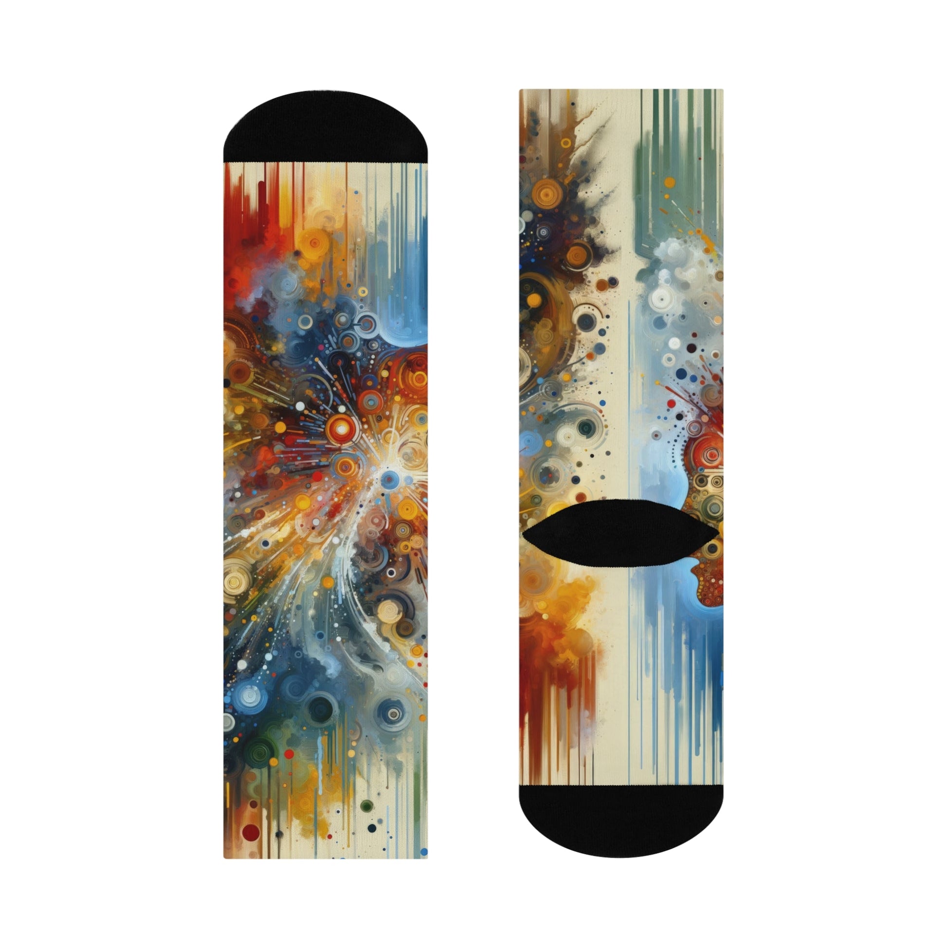 Desire Visualization Tachism Cushioned Crew Socks - ATUH.ART