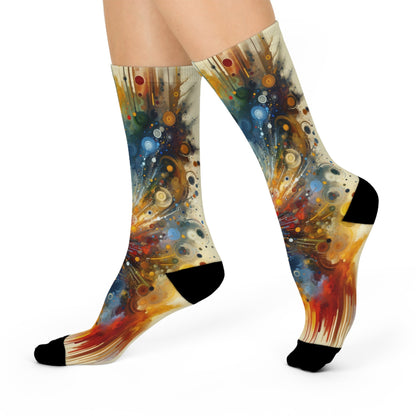 Desire Visualization Tachism Cushioned Crew Socks - ATUH.ART