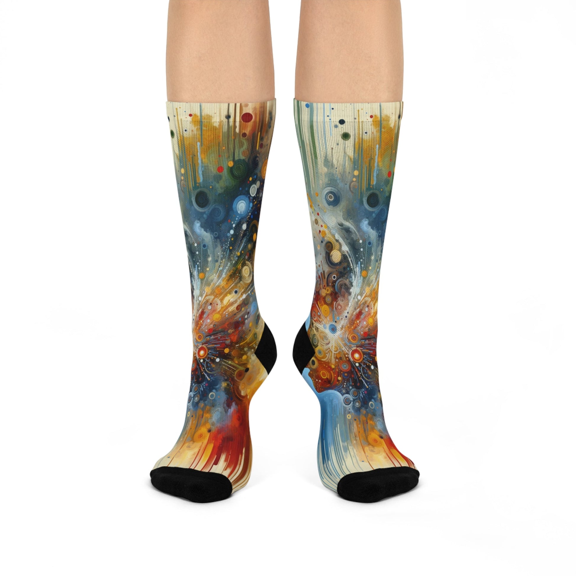 Desire Visualization Tachism Cushioned Crew Socks - ATUH.ART