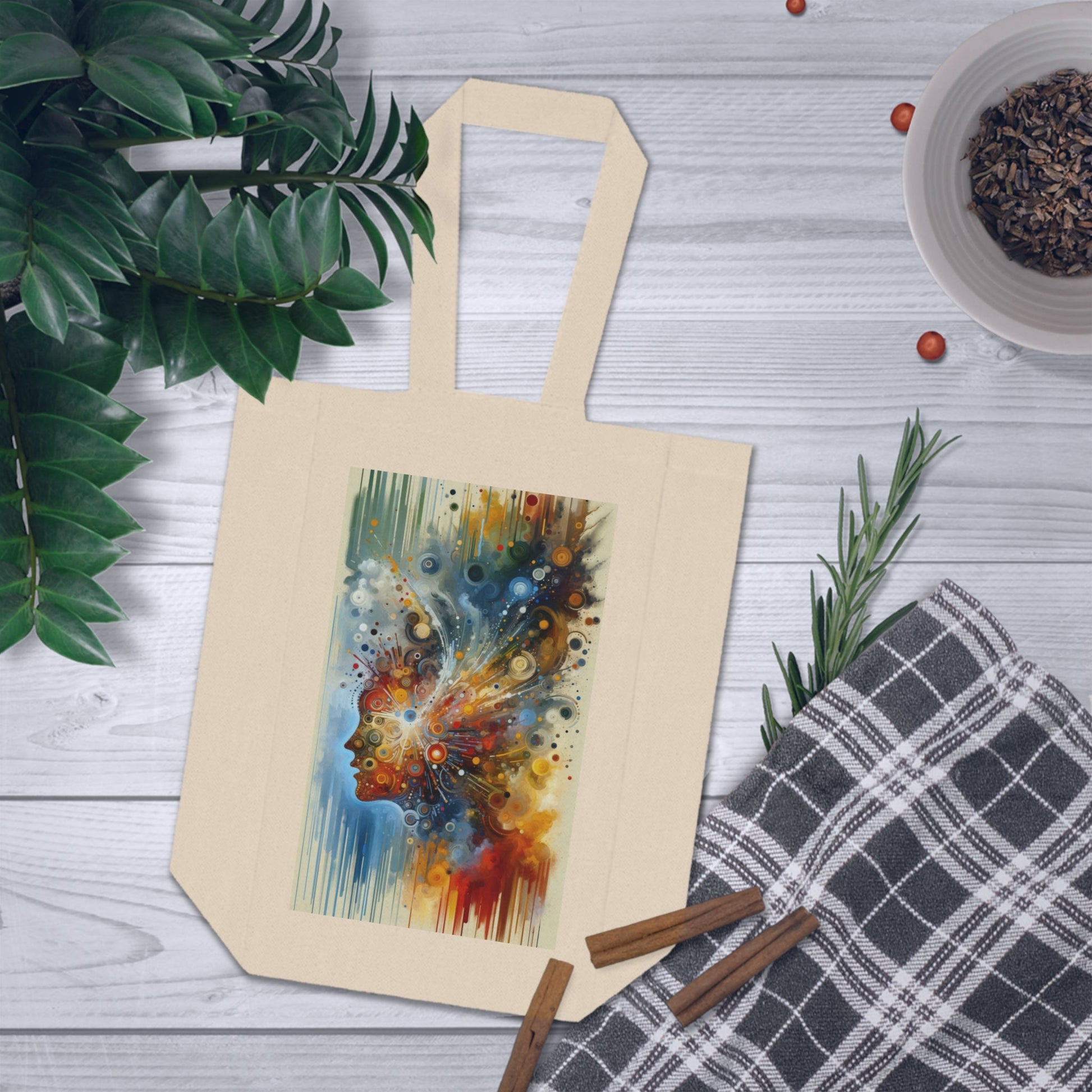 Desire Visualization Tachism Double Wine Tote Bag - ATUH.ART