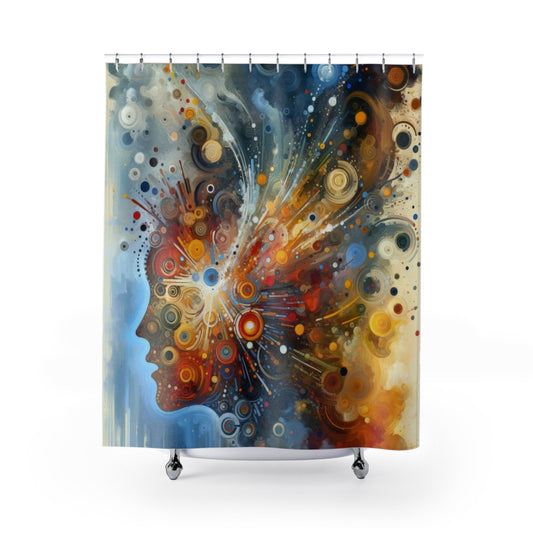 Desire Visualization Tachism Shower Curtains - ATUH.ART