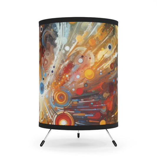 Desire Visualization Tachism Tripod Lamp with High-Res Printed Shade, US\CA plug - ATUH.ART