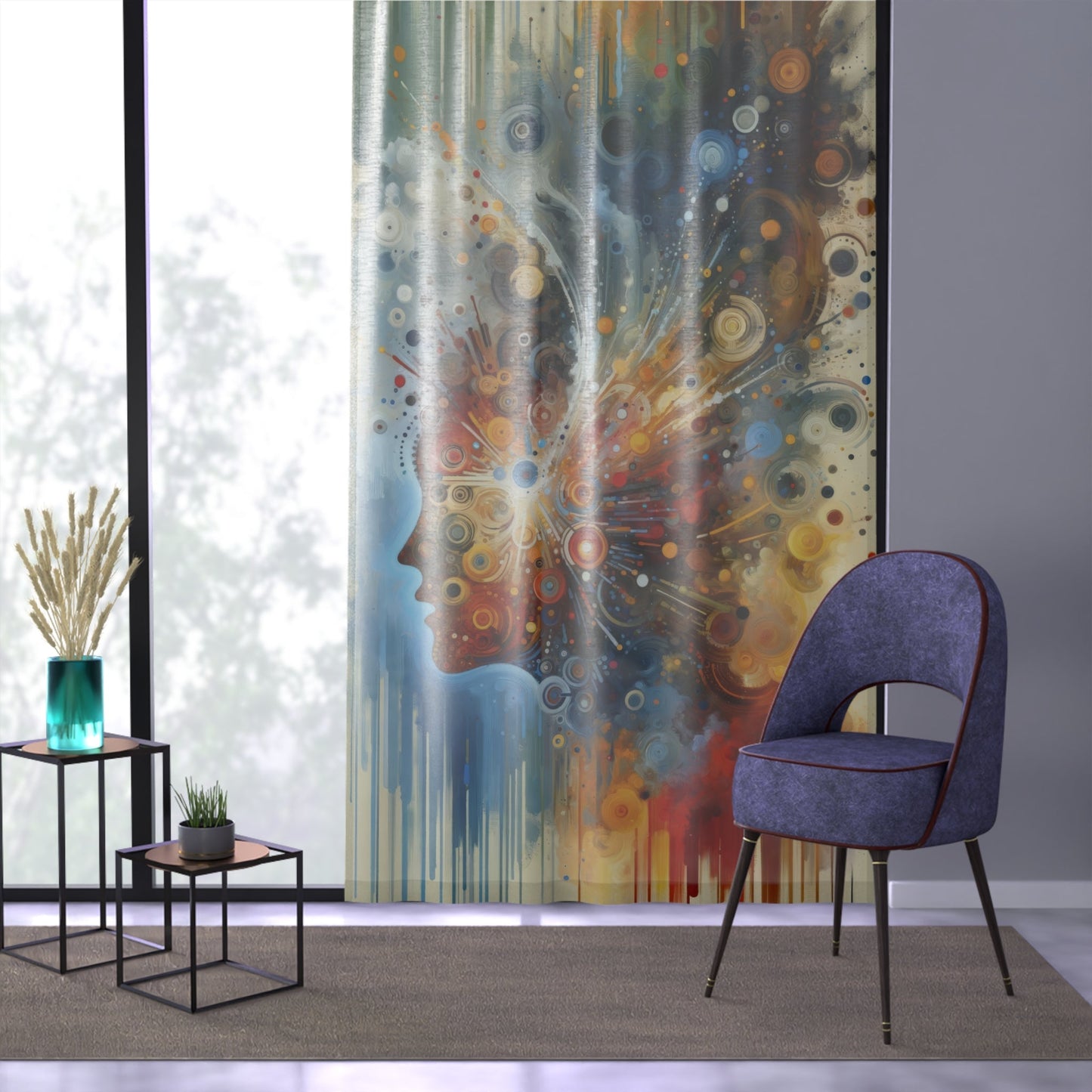 Desire Visualization Tachism Window Curtain - ATUH.ART