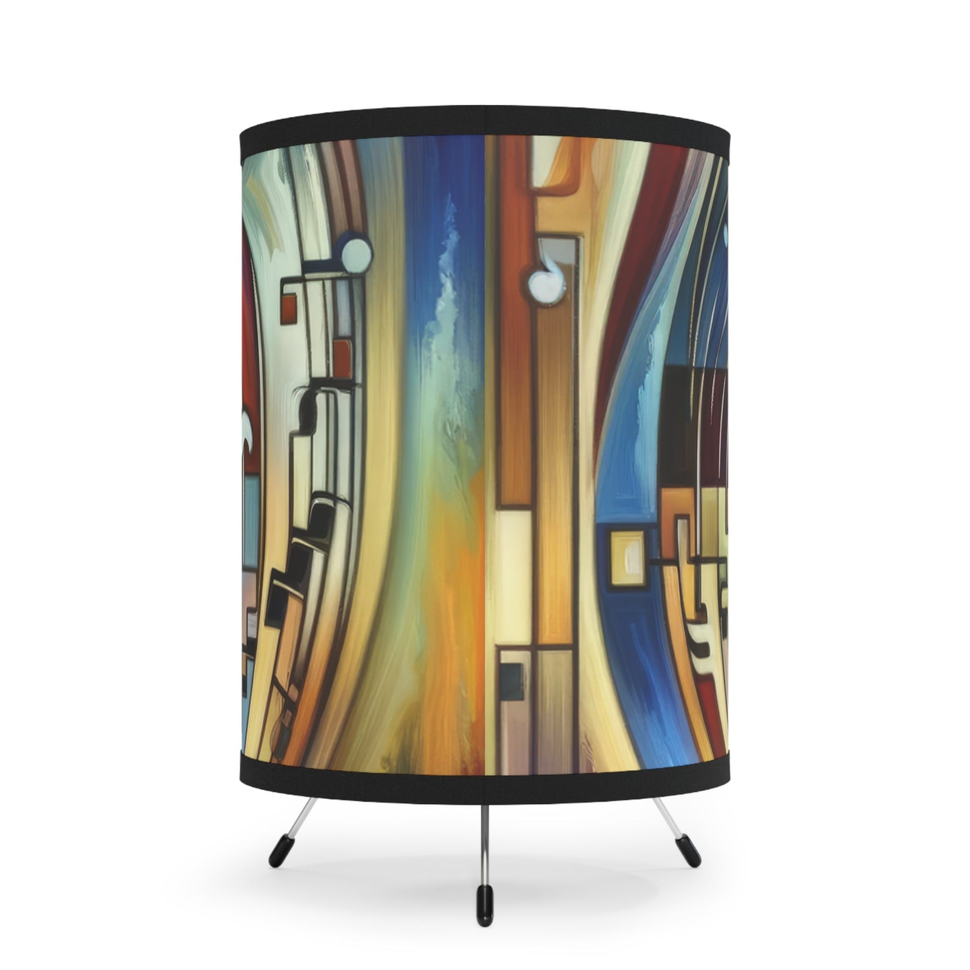 Dexterity Empathetic Repetition Tripod Lamp with High-Res Printed Shade, US\CA plug - ATUH.ART
