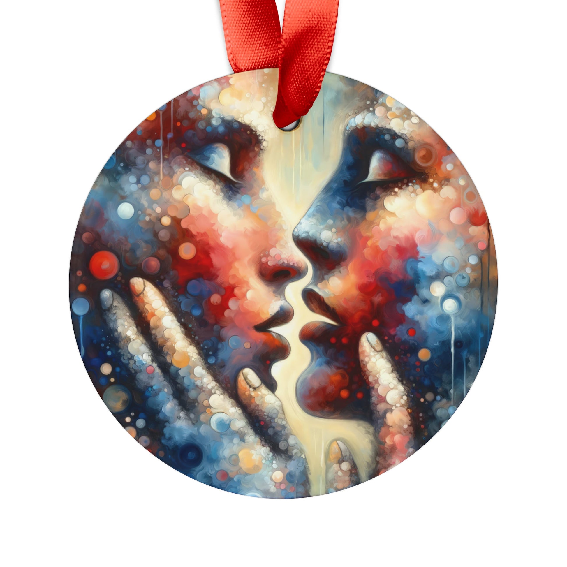 Dialogue Trust Tachism Acrylic Ornament with Ribbon - ATUH.ART