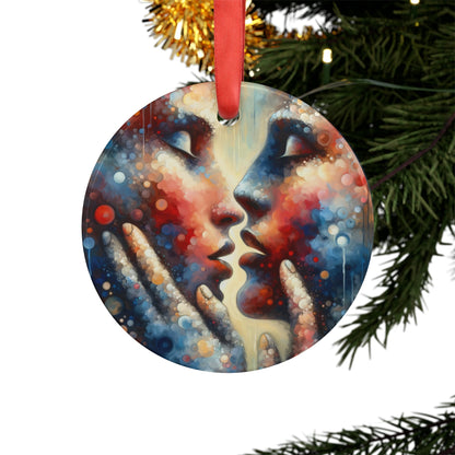 Dialogue Trust Tachism Acrylic Ornament with Ribbon - ATUH.ART
