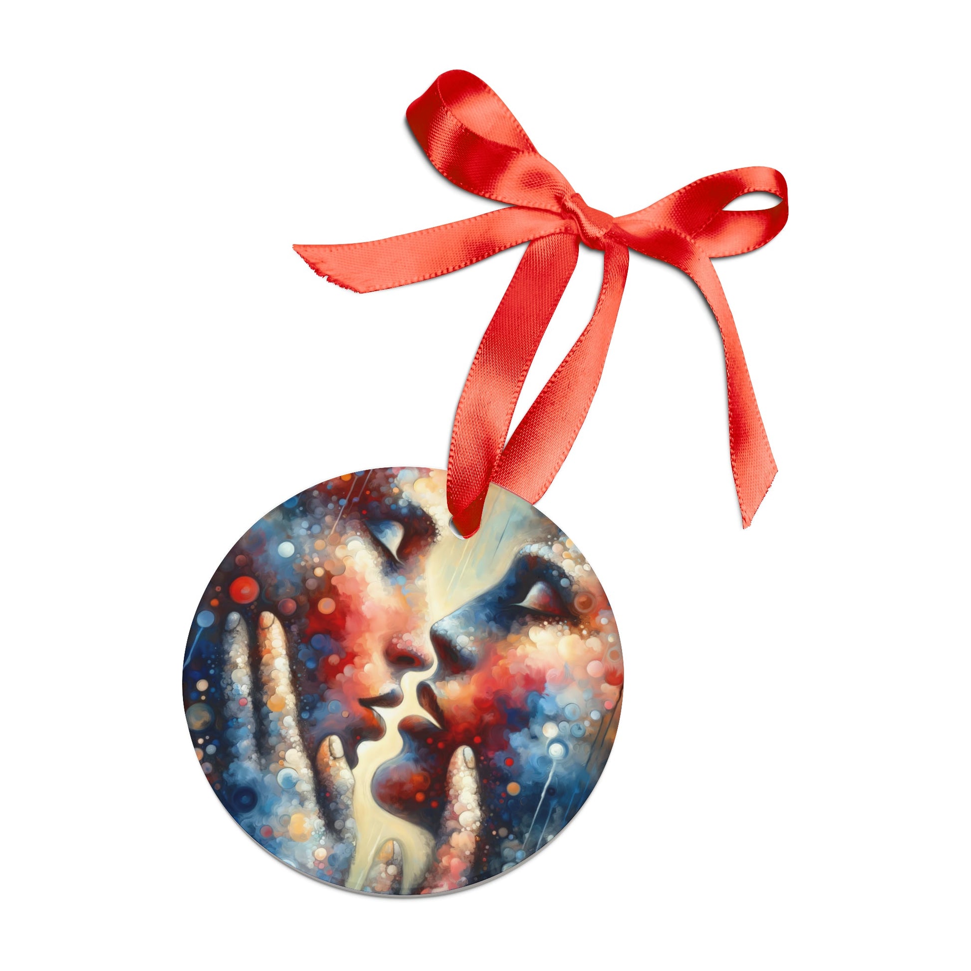 Dialogue Trust Tachism Acrylic Ornament with Ribbon - ATUH.ART