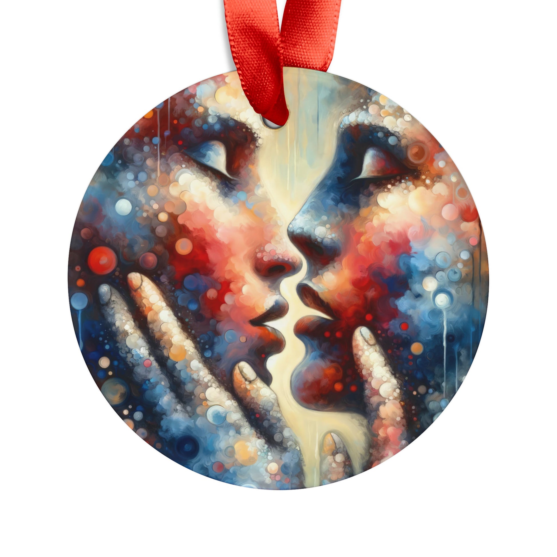 Dialogue Trust Tachism Acrylic Ornament with Ribbon - ATUH.ART
