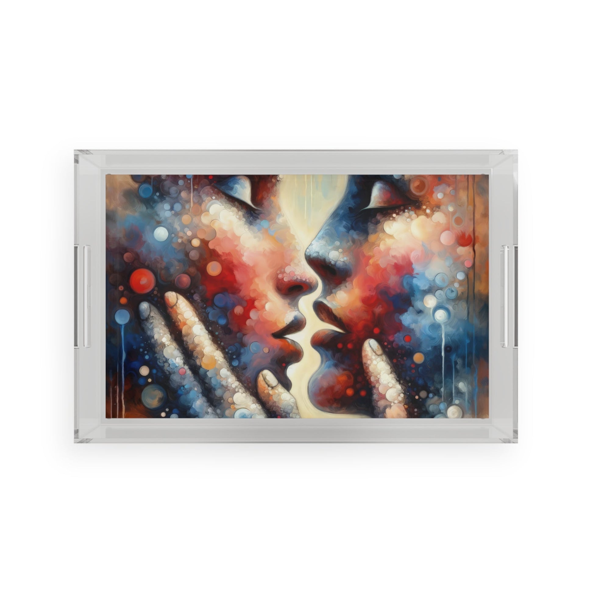 Dialogue Trust Tachism Acrylic Serving Tray - ATUH.ART